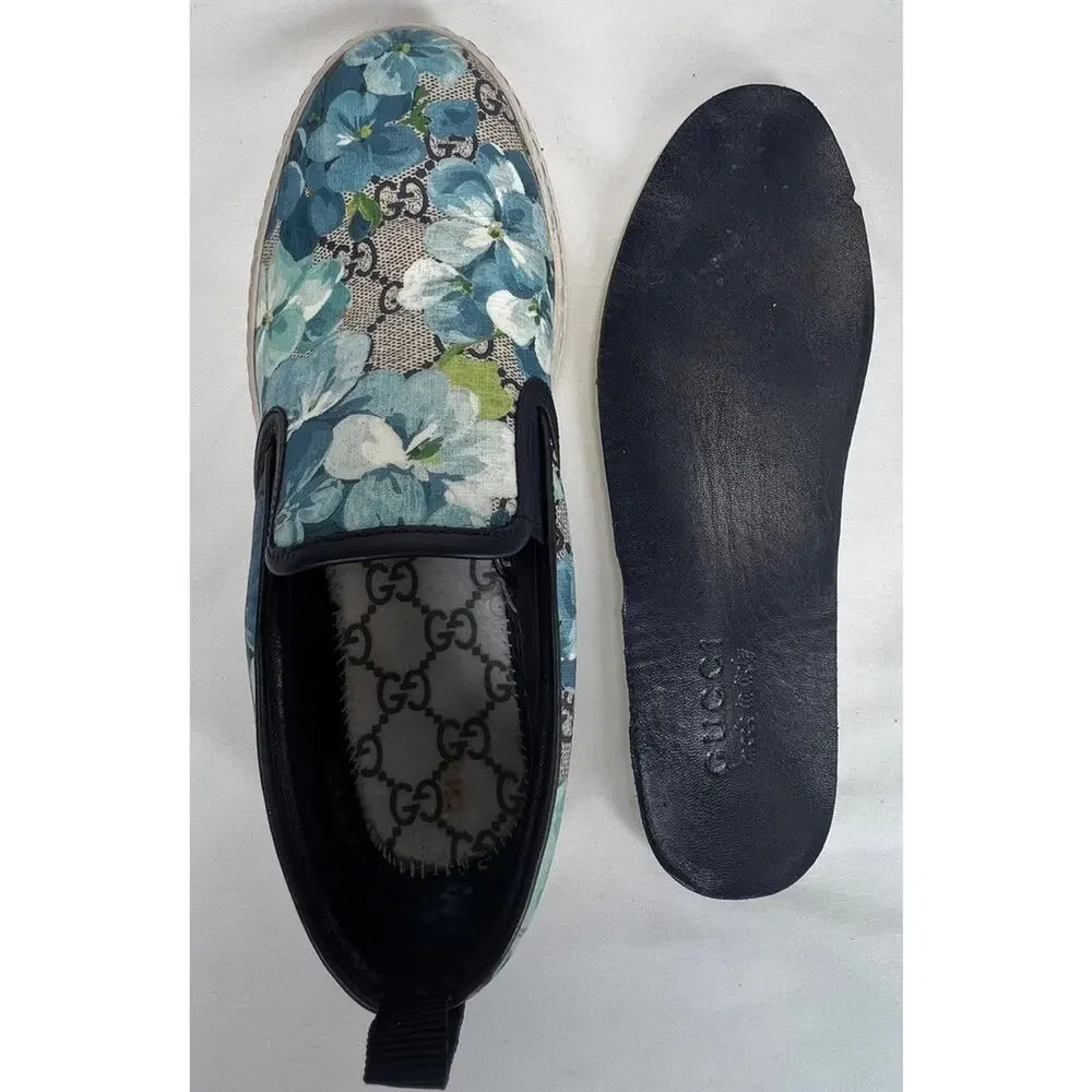 Gucci Supreme Canvas Slip-on US 6 Bloom Flower Print SPB-CA 355693